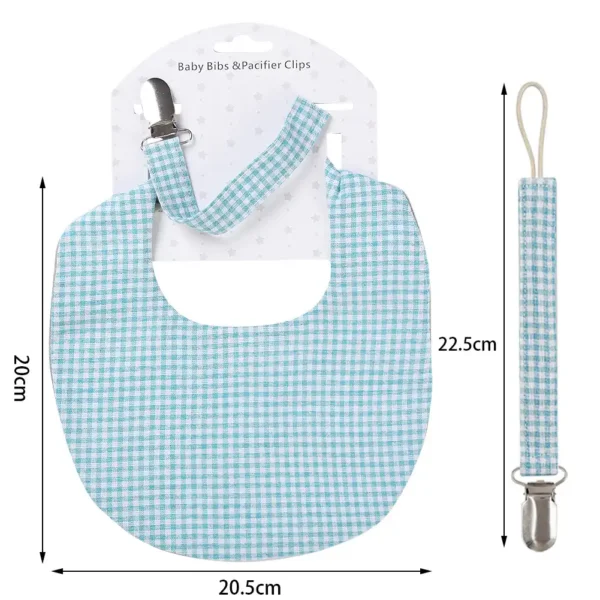 baby bib with pacifier clip