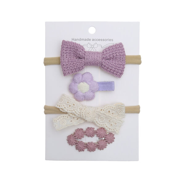 Set of baby hairclips in various colors and designs